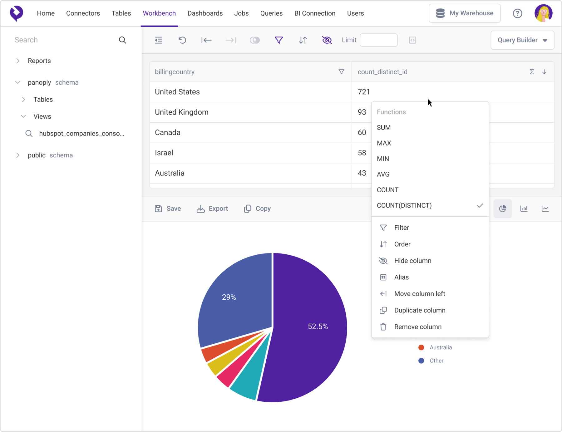 Built-in no-code Query Builder